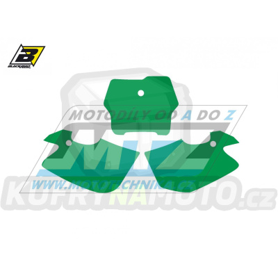 Polepy číslových tabulek (vystřižené) - Husqvarna CR125+CR250 / 00-04 + TC250+TC450 / 02-04 - barva zelená