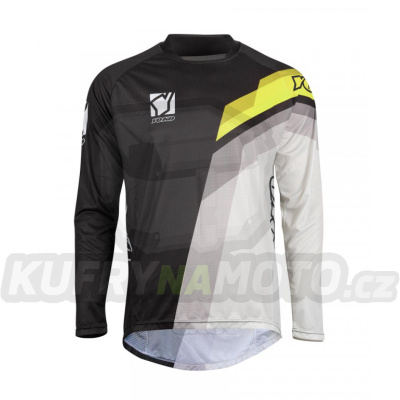 Motokrosový dres YOKO VIILEE černý / bílý / žlutý XL