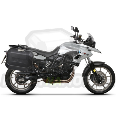 Kompletní sada bočních černých hliníkových kufrů SHAD TERRA BLACK 36L/47L , včetně montážní sady SHAD BMW F 650 GS/ F 700 GS/ F 800 GS