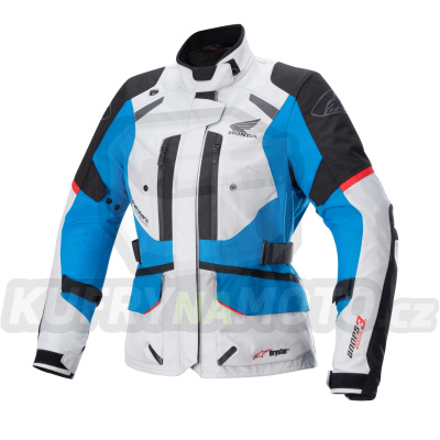 bunda STELLA ANDES DRYSTAR HONDA kolekce, TECH-AIR 5 kompatibilní, ALPINESTARS (světle šedá/černá/modrá/červená) 2024