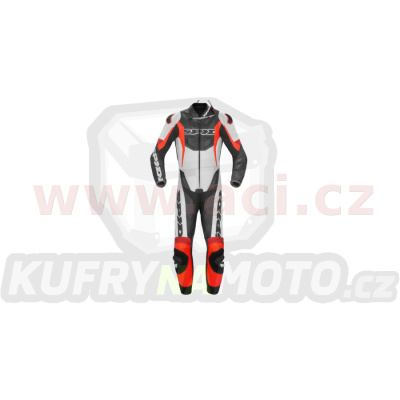 jednodílná kombinéza SPORT WARRIOR PERFORATED PRO, SPIDI (černá/bílá/červená fluo)