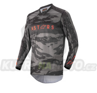 dres RACER TACTICAL, ALPINESTARS (černá/šedá maskáčová/červená fluo)