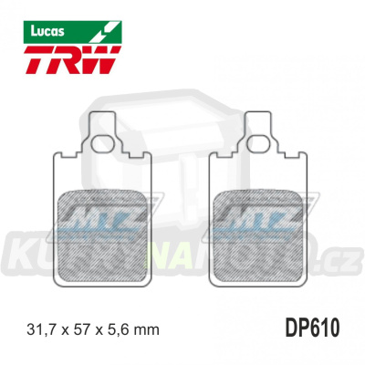 Destičky brzdové DP610-LU TRW Lucas MCB578 - směs Allround