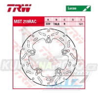 Kotouč brzdový TRW MST219 (220/110/5D) - zubatý design - Suzuki GSX-R1000 / 17-21