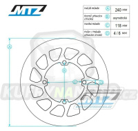 Kotouč brzdový CC Brake Disc (kulatý design Classic) - Honda CR125+CR250+CR500 / 84-88