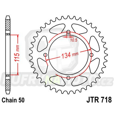 Řetězová rozeta JT JTR 718-48 48 zubů, 530
