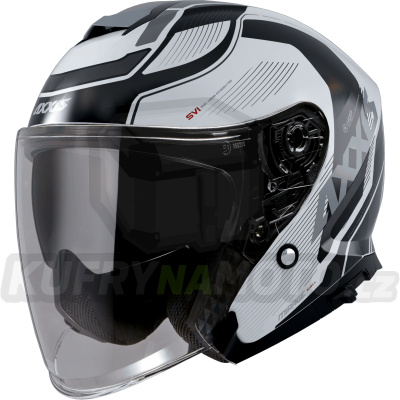 Otevřená helma AXXIS MIRAGE SV ABS village a1 lesklá černá XS