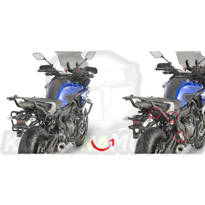 Montážní sada držák – nosič kufru bočních Givi Yamaha MT – 07 Tracer 2016 – 2017 G863- PLXR 2130