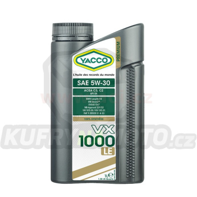 Motorový olej YACCO VX 1000 LE 5W30, 1 L