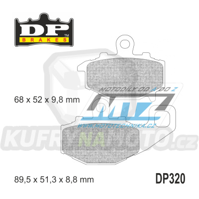 Destičky brzdové DP320 - DP BRAKES směs Premium Sinter OEM
