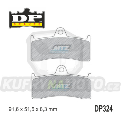 Destičky brzdové DP324-RDP DP Brakes - směs RDP X-RACE Titanium