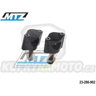Klemy řidítek - pro řidítka 28,6mm (hlavní šroub - 12mm) - barva černá