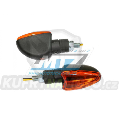 Blinkry Mini (tvar šipka/slza) - barva černá s oranžovým krycím sklem