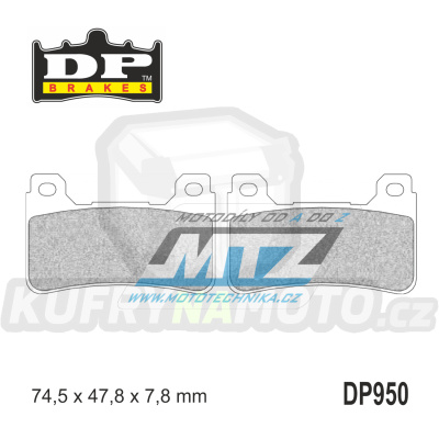 Destičky brzdové DP950 - DP BRAKES směs Premium Sinter OEM