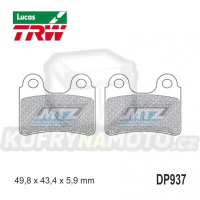 Destičky brzdové DP937-LU TRW Lucas MCB766 - směs Allround