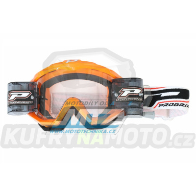 Brýle motokros Progrip 3208 Roll-Off Zoom+ XL - oranžové