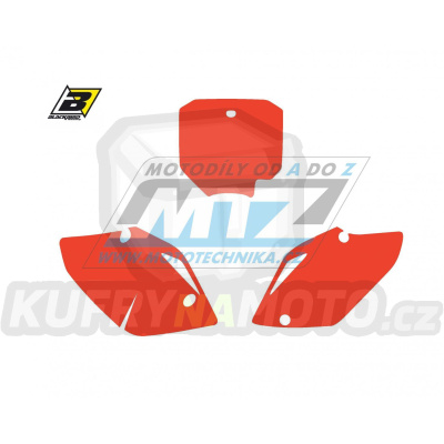 Polepy číslových tabulek (vystřižené) - Honda CRF150 / 07-23 - barva červená