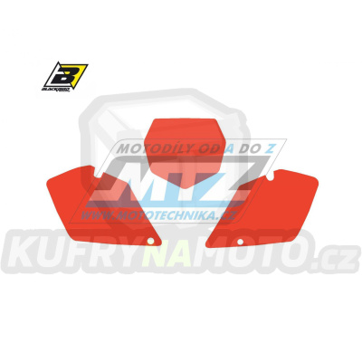 Polepy číslových tabulek (vystřižené) - Suzuki RM125+RM250 / 01-11 - barva červená