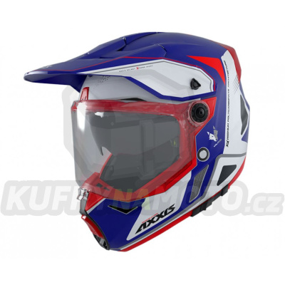 Enduro helma AXXIS WOLF DS roadrunner C7 matná modrá M