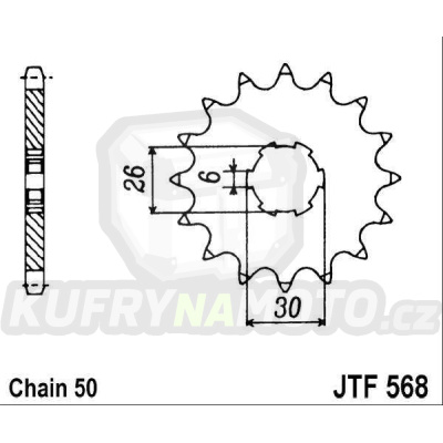 Řetězové kolečko JT JTF 568-17 17 zubů, 530