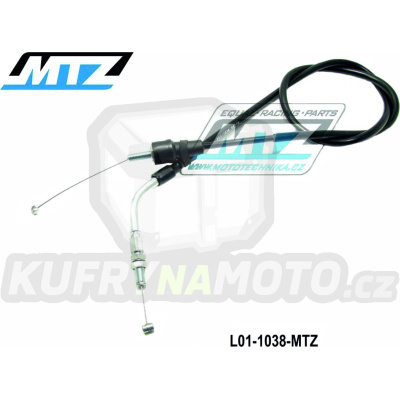 Lanko plynu Suzuki LTR450 / 06-09 + LTZ400 / 09-14 (ATV/čtyřkolka) pro montáž s rychlopalem (Vortex)