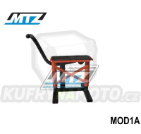 Stojánek MX (stojan pod motocykl) s kovovou deskou a protiskluzovou gumou - oranžový