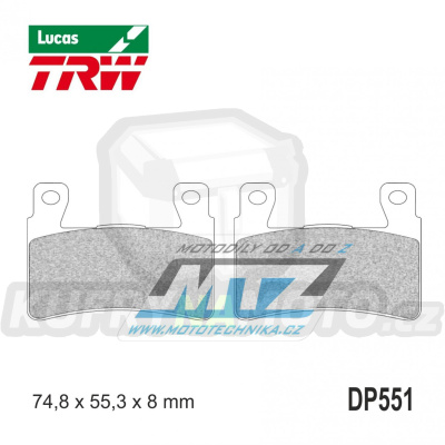 Destičky brzdové DP551-LUSV TRW Lucas MCB819SV - směs Sinter Road