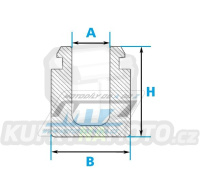 Pístek brzdového třmenu (do brzdiče) - sada 2 ks - Yamaha YZ65 / 18-22 + YZ80 / 86-01 + YZ85 / 02-22 + TTR125 / 00-17