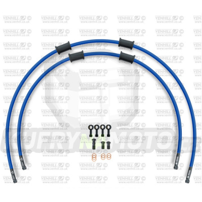 STANDARD Hadice přední brzdy sada Venhill POWERHOSEPLUS BMW-10010FB-SB (2 hadice v sadě) modré hadice, černé koncovky
