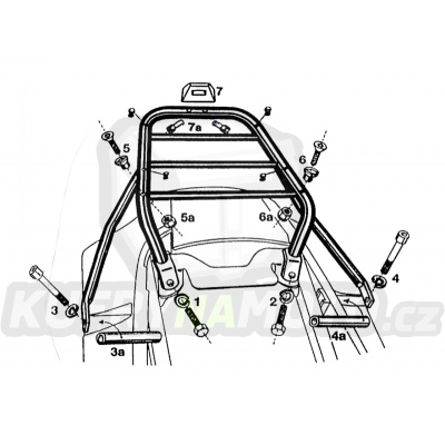 Nosič držák kufru Fehling Kawasaki ZZR 600 (ZX600E) 1993 – 2006 Fehling 6969 TT - FKM352- akce