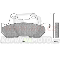 brzdové destičky (směs ROAD TOURING SINTERED) NEWFREN (2 ks v balení)
