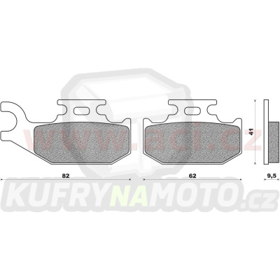 brzdové destičky (směs OFF ROAD ATV SINTERED) NEWFREN (2 ks v balení)