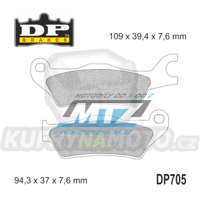 Destičky brzdové DP Brakes DP705 - směs Premium OEM Sinter