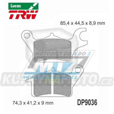 Destičky brzdové DP9036-LU TRW Lucas MCB881 - směs Allround