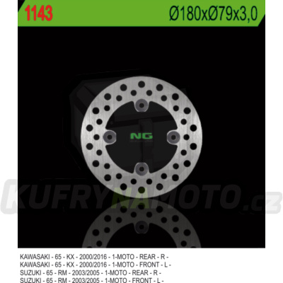 Brzdový kotouč moto NG 1143