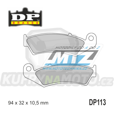 Destičky brzdové DP113 DP Brakes - směs Premium OEM Sinter