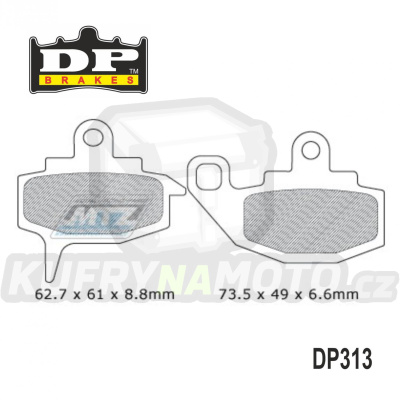 Destičky brzdové DP313-SDP DP Brakes - směs SDP PRO-MX