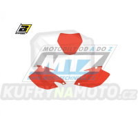 Polepy číslových tabulek (vystřižené) - Yamaha YZF250+YZF450 / 06-09 - barva červená