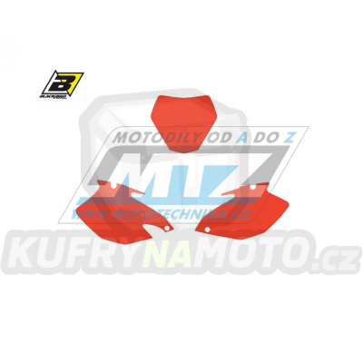 Polepy číslových tabulek (vystřižené) - Yamaha YZF250+YZF450 / 06-09 - barva červená