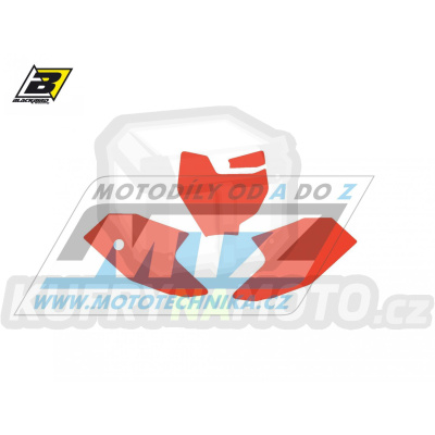 Polepy číslových tabulek (vystřižené) - KTM 50SX / 16-23 - barva červená