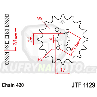 Řetězové kolečko JT JTF 1129-12 12 zubů, 420