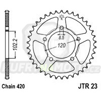 Řetězová rozeta JT JTR 23-47 47 zubů, 420 - akce