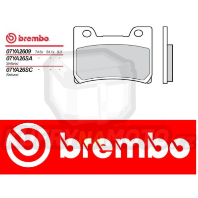 Brzdové destičky Brembo YAMAHA FZR 600 r.v. Od 92 - 96 směs SA Přední