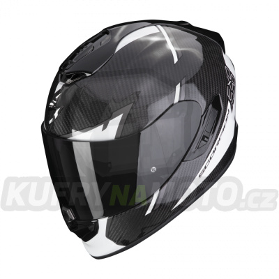 Moto přilba SCORPION EXO-1400 EVO CARBON AIR KENDAL černo/bílá