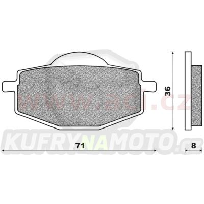 brzdové destičky (směs OFF ROAD DIRT SINTERED) NEWFREN (2 ks v balení)