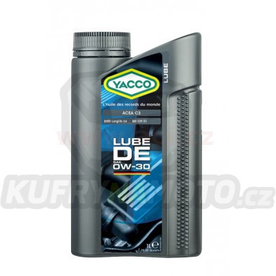 Motorový olej YACCO LUBE DE 0W30, 2 L