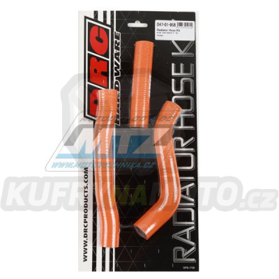 Hadice chladiče DRC RADIATOR HOSE KIT - DRC D47-01-958 - KTM 250SXF + 350SXF / 16-18 - oranžové (sada 3ks)