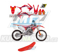 Polepy s potahem sedla (sada polepů a potah sedla Graphics) - Honda CRF250R / 10-13 + CRF450R / 09-12 - typ polepů Replica Team HRC