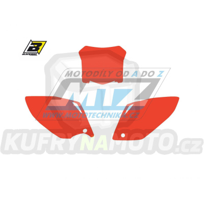 Polepy číslových tabulek (vystřižené) - Honda CRF450 / 08 - barva červená