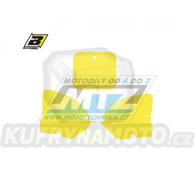 Polepy číslových tabulek (vystřižené) - Suzuki RM125+RM250 / 93 - barva žlutá